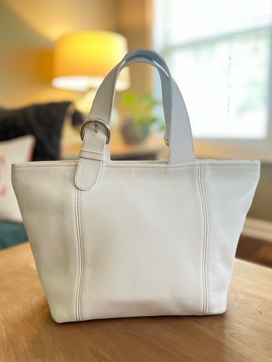 Coach Handbags - 1996 Coach SoHo Waverly Bag in White and Silver